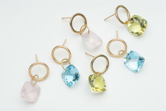 Semi Precious stone Earrings