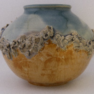 Decorative stoneware vase