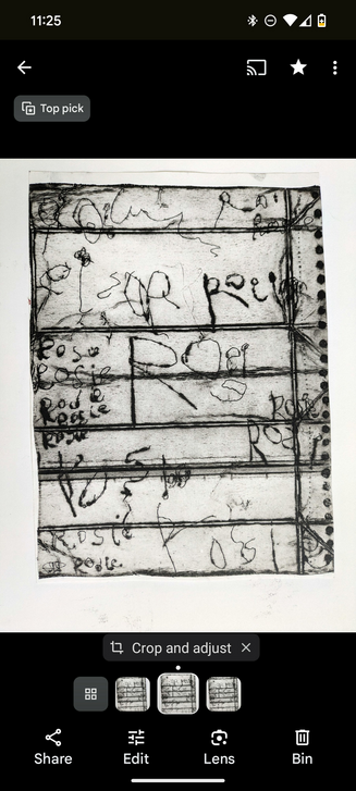 Childhood writing print