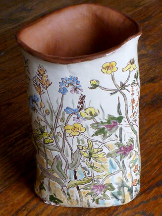 Tall pot - meadow flowers