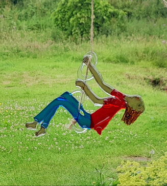 Rope swing girl