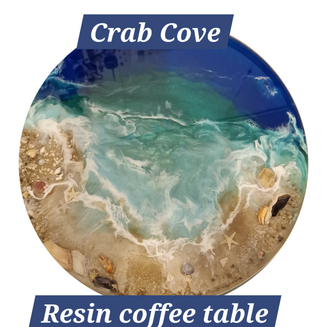 Seascape resin coffee tables