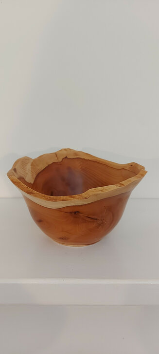 Natural Edged Yew Bowl