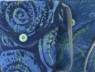 Handprinted, upcycled bags