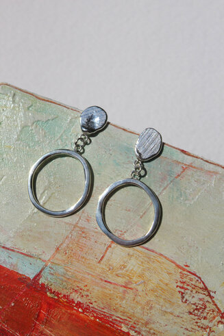Pebble drop earrings