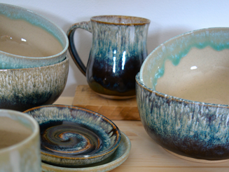 Collection of stoneware functional ware
