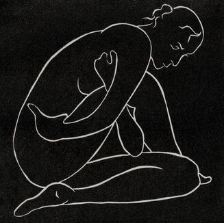 Crouching Tiger - Linocut