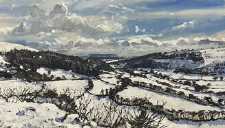 Distant Dinmore Hills from Stanner Rocks.