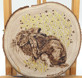 "Bit of an itch" Pyrography