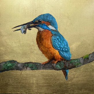 Kingfisher on Gold