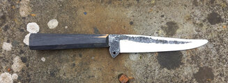 Knife made from old wheel bearing