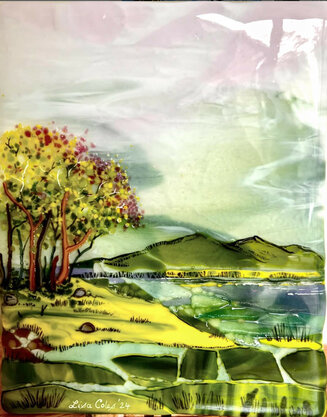 Morning Light - Glass Panel on Stand