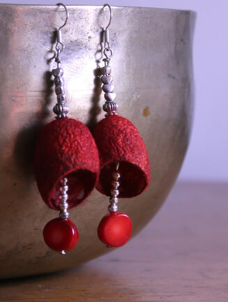 Silk Cocoon Earrings