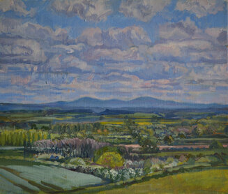 Spring light Malvern view