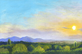 Sunset Over the Malverns
