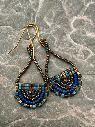 All glass earrings