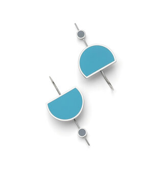 Eclipse earrings with moon stoppers