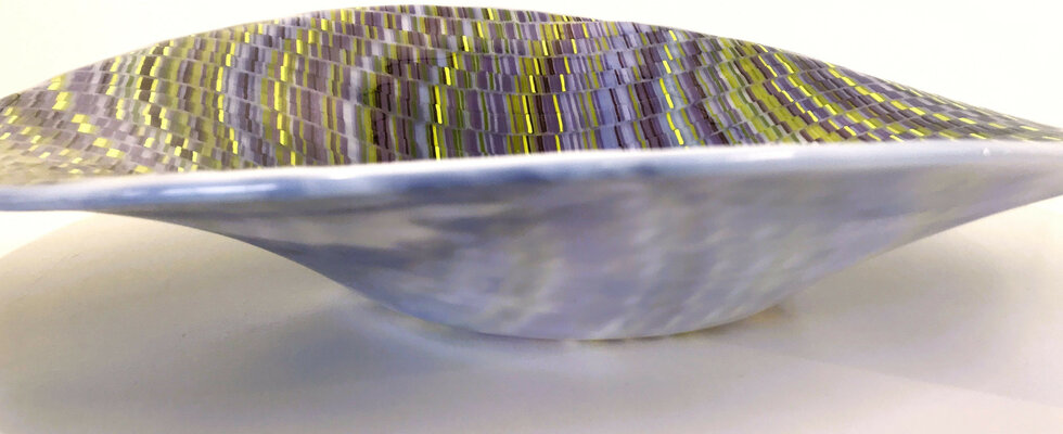 Winter Iris - large flared bowl