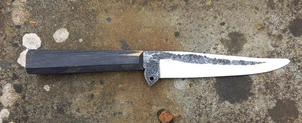 Knife made from old wheel bearing