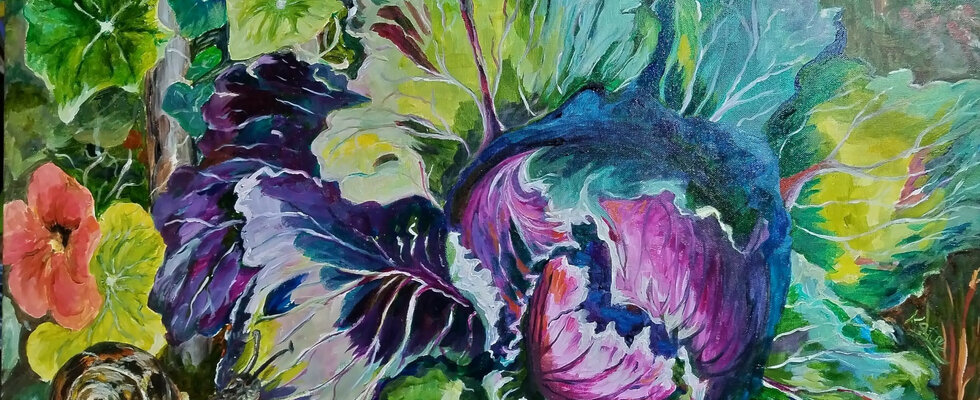 Snail and cabbage